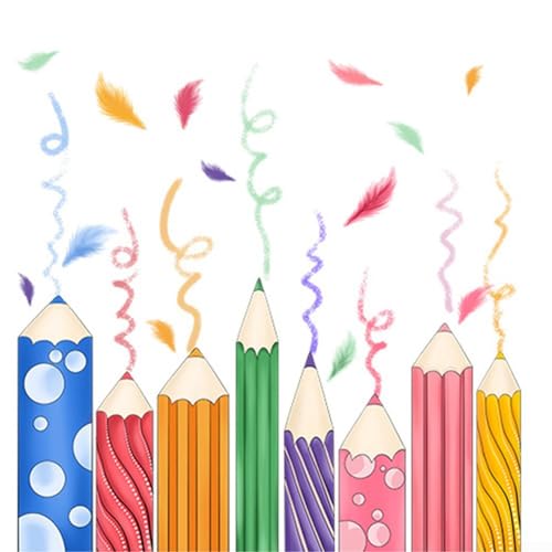 Wandaufkleber im Bleistift-Design, geeignet für Wohn- und Schlafzimmer-Fensterdekoration mit wiederverwendbarem PVC-Material für eine lange Lebensdauer von YJDOORPLAY