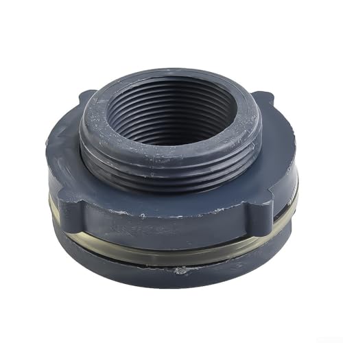 Wassertank Schottadapter aus PVC Kunststoff mit Innengewinde und Silikondichtung für Gartenbewässerung Pool Aquarium und Sanitär (3,8cm) von YJDOORPLAY
