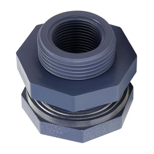 Wassertankschottadapter aus PVC Kunststoff mit Innengewinde und Silikondichtung für Gartenbewässerung, Pools, Aquarien und Sanitärarbeiten (6 Punkte) von YJDOORPLAY