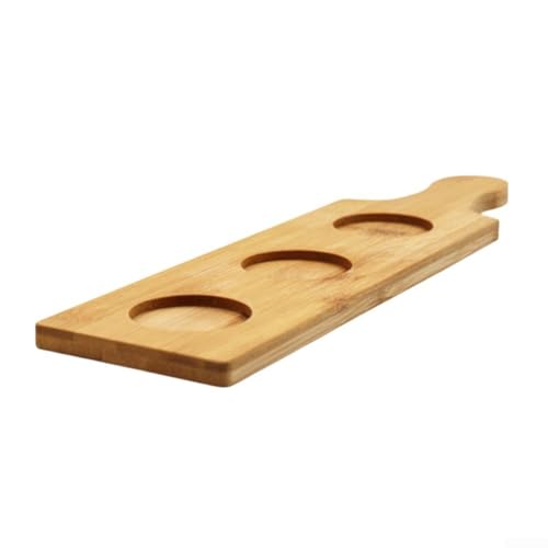 Weinglashalter aus Holz mit mehreren Löchern für kleine Gläser Teetassen Bierbar Servierständer (3 Löcher) von YJDOORPLAY