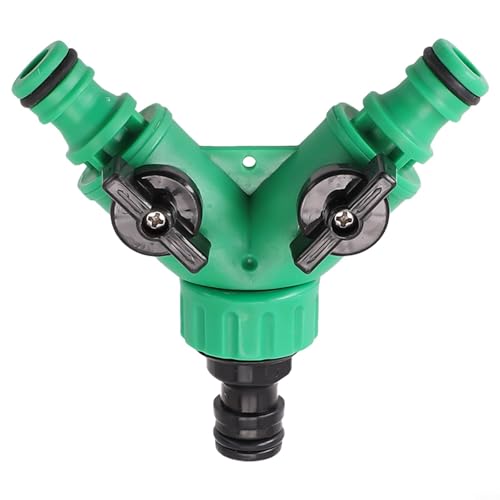 YJDOORPLAY 2-Wege-Garten-Wasserschlauch-Verteiler, Y-Form, Verbindungsstück, Doppelventilsteuerung, Wasserverteiler mit 3/4-Zoll-Gewindeeinlass für Bewässerungssystem im Freien YJDOORPLAY 2-Wege-Garten-Wasserschlauch-Verteiler, Y-Form, Verbindungsstück, Doppelventilsteuerung, Wasserverteiler mit 3/4-Zoll-Gewindeeinlass für Bewässerungssystem im Freien von YJDOORPLAY