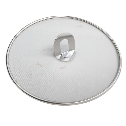 YJDOORPLAY Edelstahl-Spritzschutz für Bratpfanne, 25 cm, 29 cm, 33 cm, Anti-Fettschutz, Schutz vor heißem Öl, Kochen, Küchenzubehör (25 cm) von YJDOORPLAY