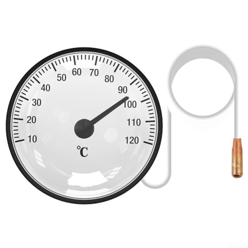 YJDOORPLAY Flüssigkeitsthermometer Haushaltstemperaturanzeige für Spa Pool Aquarium 0-120°C Großes Zifferblatt Mechanische Induktion Tragbares Messwerkzeug von YJDOORPLAY