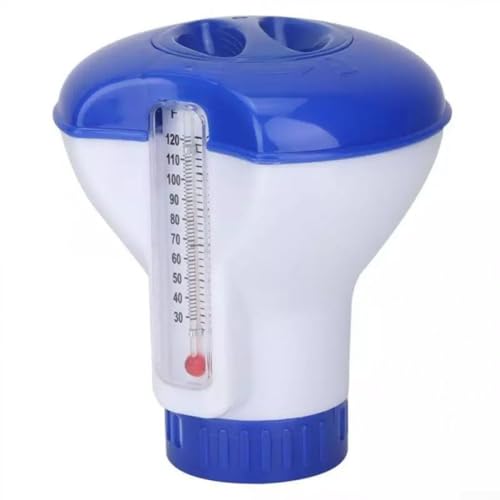 YJDOORPLAY Pool Spender Floater für 1,5 Zoll Tablets Schwimmbad Spa Ausrüstung Temperaturanzeige Thermometer Ablesung in Fahrenheit Celsius von YJDOORPLAY