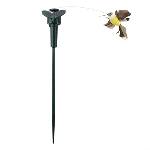 YJDOORPLAY Solarbetriebene Vogeldekoration für den Garten, mit flatternden Flügeln, wasserdicht, Pfahl, Licht, fliegender Vogel, Ornament für Hof, Rasen, Terrasse, Weg, Landschaft (Vogel) von YJDOORPLAY