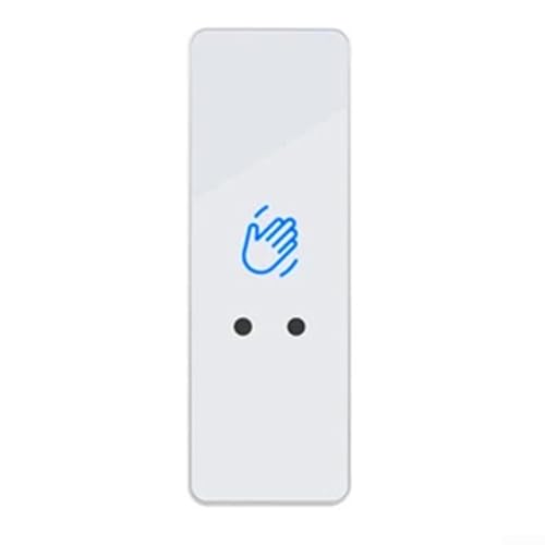 ontactless Infrarot-Sensor-Schalter, Bewegungserkennung, intelligente Türausgangstaste mit Zeitverzögerung, DC 12 V/24 V, verstellbarer Abstand 5–20 cm, blaue LED-Anzeige (weiß, 115 x 40 mm) von YJDOORPLAY