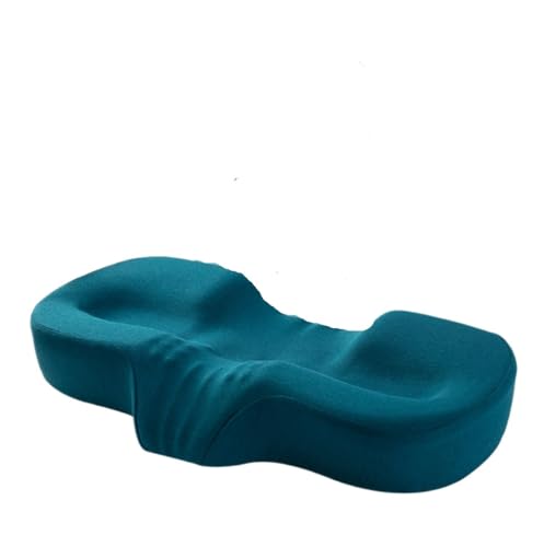 YJDZ Ergonomisches orthopädisches Nackenkissen zur Linderung von okzipitaler Neuralgie – zervikales Konturkissen aus Memory-Schaum mit Schulterstütze (Pfauenblau) von YJDZ