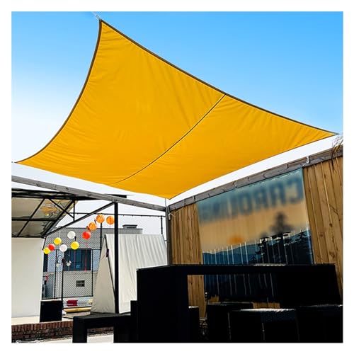 YJEUZCD Draussen UV-Block Quadrat Wasserfest Sonnensegel, Wasserdicht Kommerziell Deck Schattenstoff, Dach Unterschlupf Sonnenschirm (Farbe : Orange, Größe : 11.5x14.8ft) von YJEUZCD