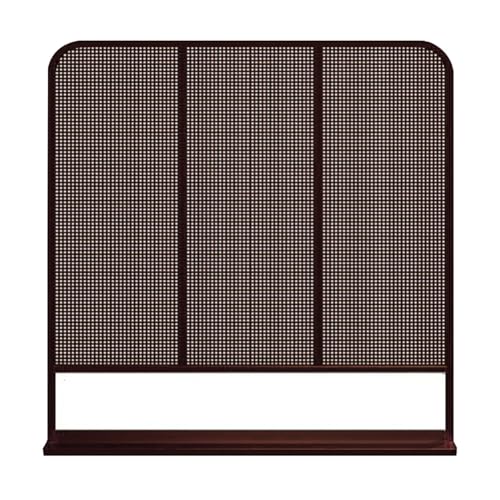 YJEUZCD Edelstahl Trennwände Für Essbereiche, Restaurant Datenschutz Bildschirm Panel, Büro Hotel Zimmer Schreibtisch Bodenstehend Partition, Dekorativ Niedriger Zaun(Braun,70x100cm/27.5x39.3in) von YJEUZCD