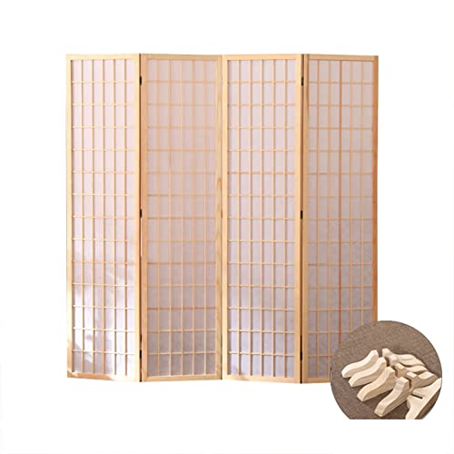 YJEUZCD Raumteiler, Stehend Massivholz Sichtschutzwände, Abnehmbar Schlafzimmer Büro Paravent, 150cm Höhe Balkon Partielle Trennwand (Farbe : Natural, Größe : 5pcs) von YJEUZCD
