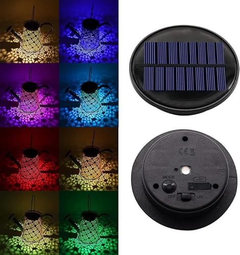 Solar Lichter Ersatz Top Teile 8 Farbe Optional 9.5 cm Durchmesser 10 Lumen LED Laternen Deckel Licht Solar Ersatzteile im Freien für hängende Solar Laterne Outdoor Decor Garten Patio von YJFWAL