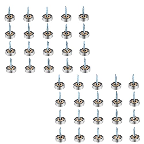 40 Sätze Spiegel Schrauben Nägel Spiegel Schrauben Edelstahl Spiegel Schrauben Dekorativ Spiegelschrauben für Spiegel Dekoration Teetischen Kleiderschränken Bilderrahmens 16mm Silber von YJFY