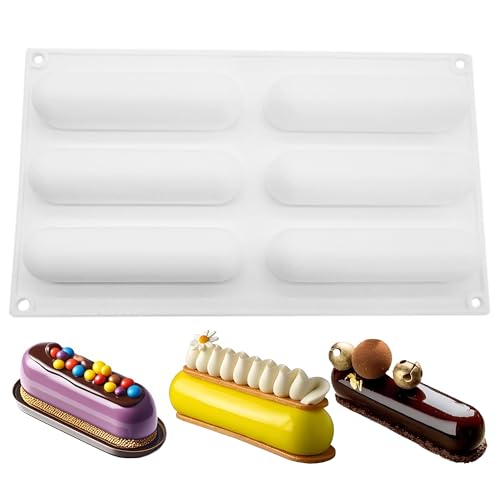 Lange Streifen Mousse Silikonform Handseife Silikon Formen Gebackene diy französische Dessertform Antihaft Silikon MuffinformHitzebeständig Lebensmittelecht für Geburtstagsparty (weiß 2, 6 Löcher) Lange Streifen Mousse Silikonform Handseife Silikon Formen Gebackene diy französische Dessertform Antihaft Silikon MuffinformHitzebeständig Lebensmittelecht für Geburtstagsparty (weiß 2, 6 Löcher) von YJFY
