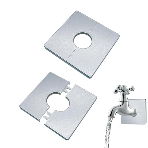 YJFY 2 Stück Geteilter Wandflansch Rosetten Abdeckung Heizungsrohr Rosette Rosettenplatte Abdeckrosette Abs-Material Haltbarkeit Geeignet für Wasserleitungen,Gasleitungen,Heizkörper(Silber, 26 mm) von YJFY