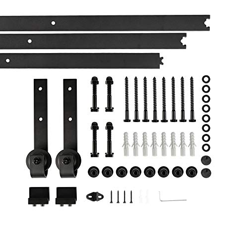 Schiebetürbeschlag Set,Schiebetürschienensatz, Schiebetür-Hardware-Set Schiebetür-Systemschiene (300cm) von YJIIJY