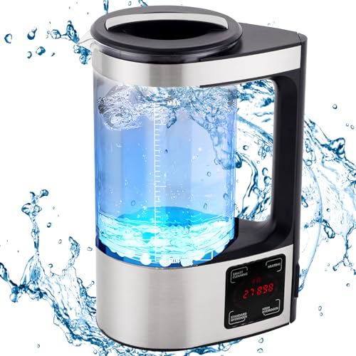 Wasserstoff Generator 2L Tragbarer Wasserstoff Wasser Ionisator Wasserstoff Wassergenerator mit Thermostatfunktion und LED-Touchscreen für Familien von YJINGRUI