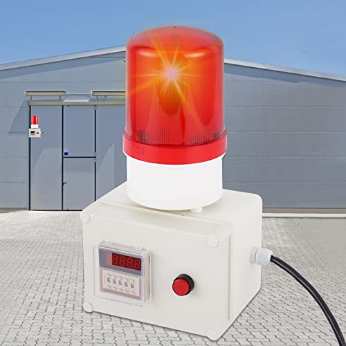 YJINGRUI 220V Alarm Sirene Industrial Sound Siren Summer mit Blinklicht Timing Alarmsystem Wasserdicht Staubdicht (Lautstärke: 120 dB, Single-Segment-Timing-Modus) von YJINGRUI