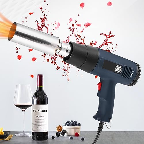 YJINGRUI Schrumpfpistole Kapselschrumpfmachine PVC Kapsel Wärmeschrumpfer mit Digitale Temperaturanzeige, 60 °C-1202 ℉, für Weinkapseln von YJINGRUI