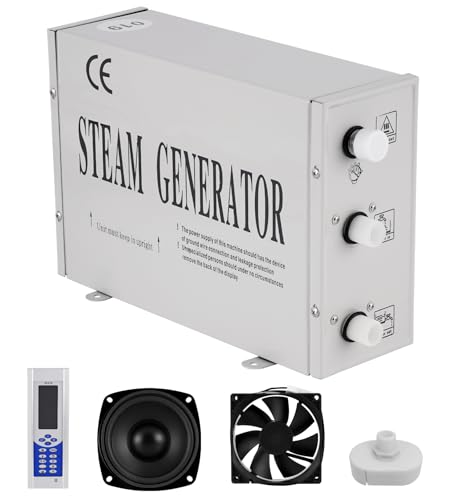 YJINGRUI Dampfbad Generator 3KW Dampfgenerator für Dampfbad Dampfgenerator für Sauna mit Digitaler Steuerung Temperatur und Timing 220V von YJINGRUI