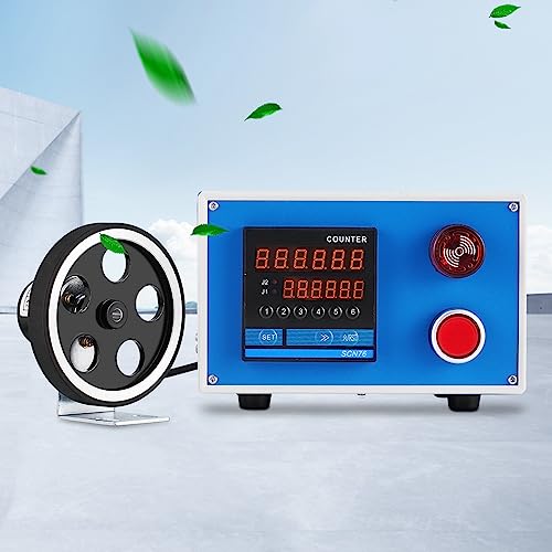 Digital Längenzähler Meterzähler mit Rotary Encoder Radrolle 0-999999 Längenmesser Zähler von YJINGRUI