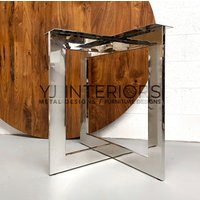 Spiegel-Chrom Tischbeine Edelstahl Esszimmer - Oder Schreibtischbeine | 2Er-Set Spiegel-Chrom Tischbeine Edelstahl Esszimmer - Oder Schreibtischbeine | 2Er-Set von YJInteriors