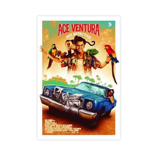 YJJGLZC Film-Ass Ventura: Haustierdetektiv, Leinwand-Poster, Schlafzimmer, Dekoration, Landschaft, Büro, Raumdekoration, Geschenk, 50 x 75 cm von YJJGLZC