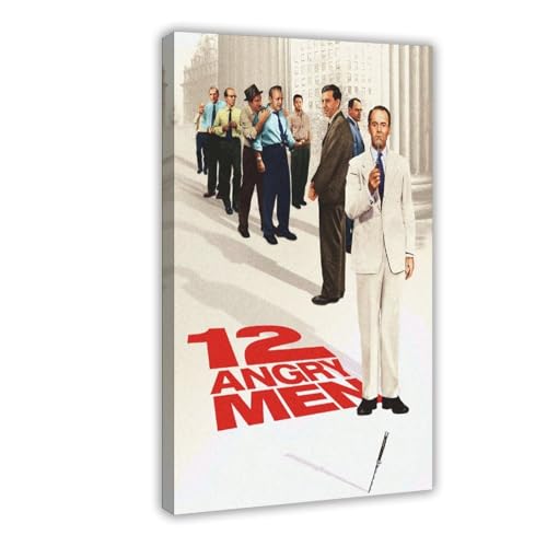YJJGLZC Filmposter "12 Angry Men", Retro-Leinwand-Poster, Schlafzimmer, Dekoration, Landschaft, Büro, Raumdekoration, Geschenk, 50 x 75 cm von YJJGLZC