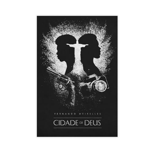 YJJGLZC Filmposter "City of God" auf Leinwand, Schlafzimmer, Dekoration, Landschaft, Büro, Raumdekoration, Geschenk, 50 x 75 cm von YJJGLZC
