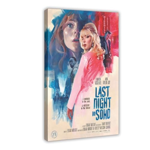 YJJGLZC Filmposter "Last Night In Soho", Schlafzimmerdekoration, Landschaft, Büro, Raumdekoration, Geschenk, 60 x 90 cm von YJJGLZC