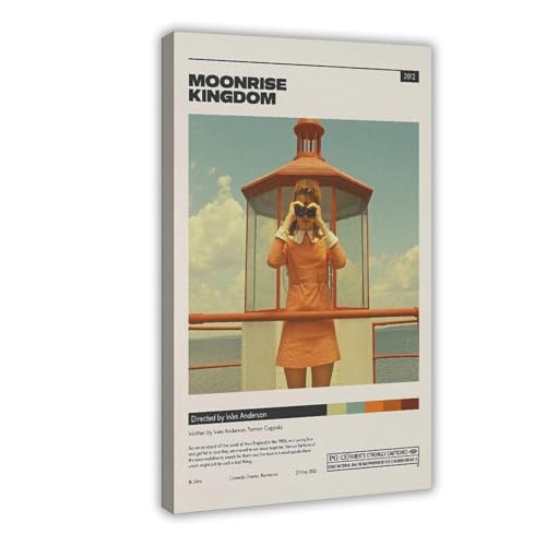 YJJGLZC Filmposter "Moonrise Kingdom" auf Leinwand, Wandkunst, Dekor, Bild, Gemälde für Wohnzimmer, Schlafzimmer, Dekoration, 30 x 45 cm von YJJGLZC