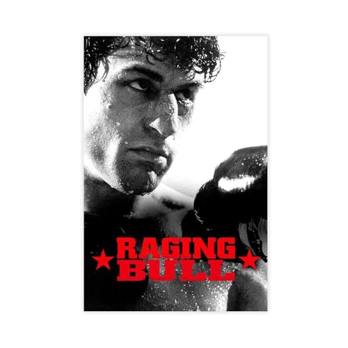 YJJGLZC Filmposter "Raging Bull" auf Leinwand, Schlafzimmer, Dekoration, Landschaft, Büro, Raumdekoration, Geschenk, 50 x 75 cm von YJJGLZC