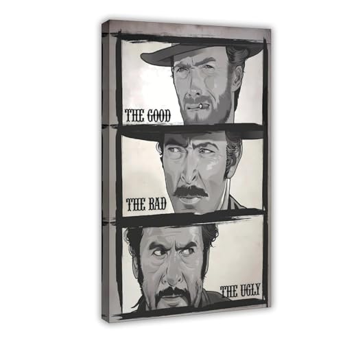 YJJGLZC Filmposter "The Good, the Bad And The Ugly" auf Leinwand, Wandkunst, Dekordruck, Bild Gemälde für Wohnzimmer, Schlafzimmer, Dekoration, 40 x 60 cm von YJJGLZC