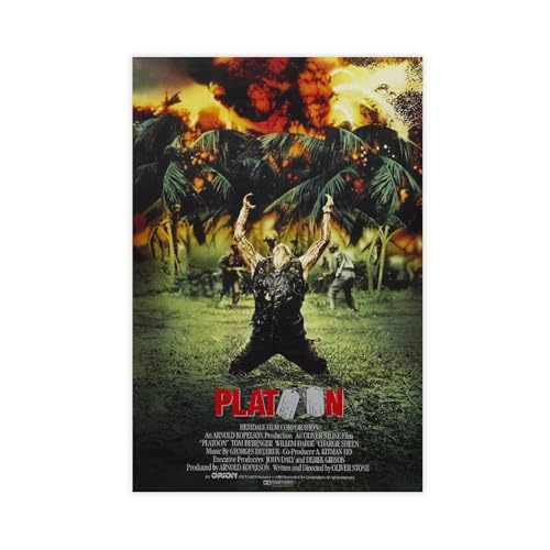 YJJGLZC Filmposter auf Leinwand, Motiv: Platoon, Wandkunst, Dekor, Bild, Gemälde für Wohnzimmer, Schlafzimmer, Dekoration, 30 x 45 cm von YJJGLZC