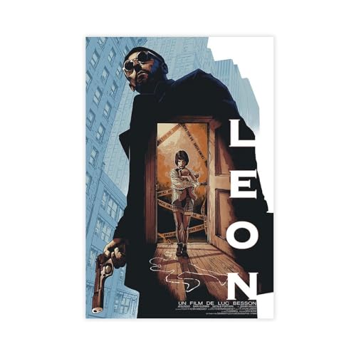 YJJGLZC Filmposter mit Leon-Motiv, Leinwand, Schlafzimmer, Dekoration, Landschaft, Büro, Raumdekoration, Geschenk, 60 x 90 cm von YJJGLZC