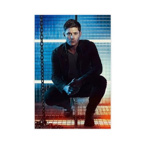 YJJGLZC Jensen Ackles Poster (4) Leinwandposter, Wandkunst, Dekordruck, Bild Gemälde für Wohnzimmer, Schlafzimmer, Dekoration, 60 x 90 cm von YJJGLZC