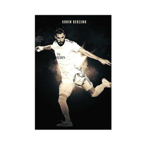 YJJGLZC Karim Benzema-Poster (3) Leinwand-Poster, Schlafzimmerdekoration, Landschaft, Büro, Raumdekoration, Geschenk, 60 x 90 cm von YJJGLZC