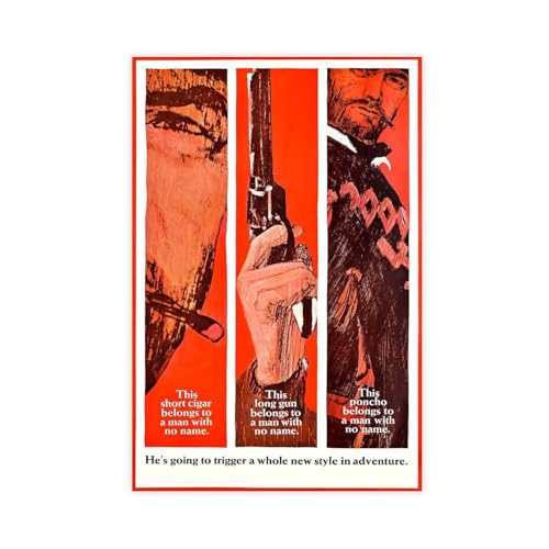 YJJGLZC Leinwandposter "A Fistful of Dollars", Retro-Film, Schlafzimmer, Dekoration, Landschaft, Büro, Raumdekoration, Geschenk, 40 x 60 cm von YJJGLZC