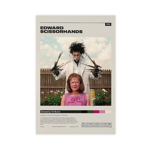 YJJGLZC Leinwandposter "Love Movie Edward Scissorhands", Wandkunst, Dekor, Bild, Gemälde für Wohnzimmer, Schlafzimmer, Dekoration, 40 x 60 cm von YJJGLZC