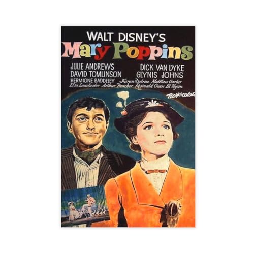 YJJGLZC Leinwandposter mit Motiv Mary Poppins Old Cover, Wandkunst, Dekordruck, Bild Gemälde für Wohnzimmer, Schlafzimmer, Dekoration, 60 x 90 cm von YJJGLZC