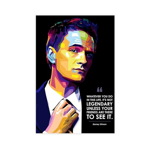 YJJGLZC Poster mit Barney Stinson-Zitaten (4) Leinwand-Poster, Schlafzimmerdekoration, Landschaft, Büro, Raumdekoration, Geschenk, 40 x 60 cm von YJJGLZC