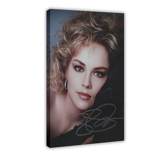 YJJGLZC Sharon Stone Autogramm-Poster (1) Leinwandposter Wandkunst Dekor Druck Bild Gemälde für Wohnzimmer Schlafzimmer Dekoration 30 x 45 cm von YJJGLZC