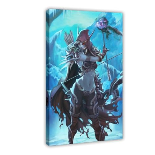 YJJGLZC Sylvanas Windrunner-Poster (1) Leinwand-Poster, Schlafzimmerdekoration, Landschaft, Büro, Raumdekoration, Geschenk, 40 x 60 cm von YJJGLZC