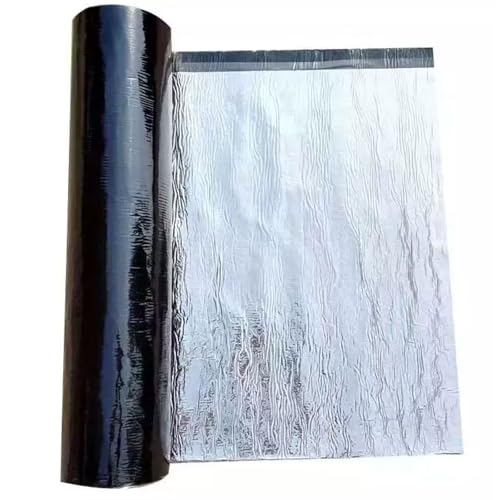 Dachbahn Selbstklebend, Dachfolie Aluminium Folie, Wasserdichtes Klebeband, Dachbahn, Dachfolie, Bitumenbahn, Einlage zur Dachabdichtung, für Gartenhäuser, Garagendächer und Schuppen(0.5x10m) von YJMYGS