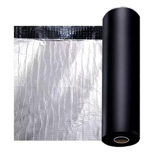 Dachbahn Selbstklebend, Dachfolie Aluminium Folie, Wasserdichtes Klebeband, Dachbahn, Dachfolie, Bitumenbahn, Einlage zur Dachabdichtung, für Gartenhäuser, Garagendächer und Schuppen(0.5x15m) von YJMYGS