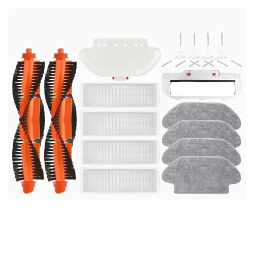 Kompatibel mit Xiaomi Roboterstaubsauger S10 S12 T12 B106GL/Mop 2S XMSTJQR2S / 3C B106CN Teile Zubehör Hauptbürste Filter Wischmop(White) von YJMYLTO