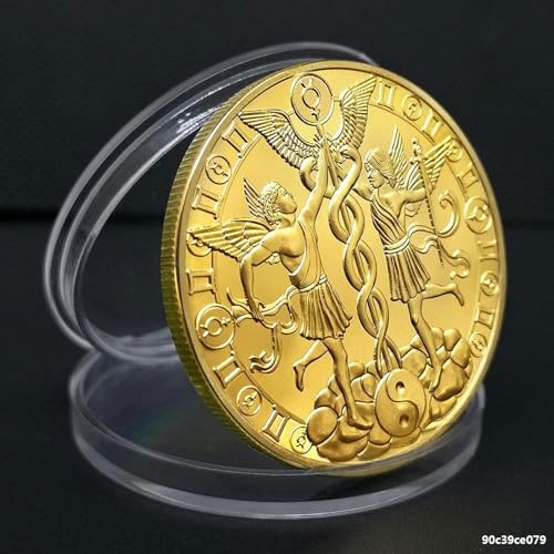 YJMYLTO 12 Sternbild Stahlkern vergoldetes Material Gedenkmünze Metallhandwerk Kollektion - Gemini YJMYLTO 12 Sternbild Stahlkern vergoldetes Material Gedenkmünze Metallhandwerk Kollektion - Gemini von YJMYLTO