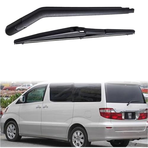 YJPHR Auto Heckscheibenwischer für Alphard ah10 2002-2008, Heckwischerblatt Hinten Wischerarm Set Ersatz Zubehör von YJPHR