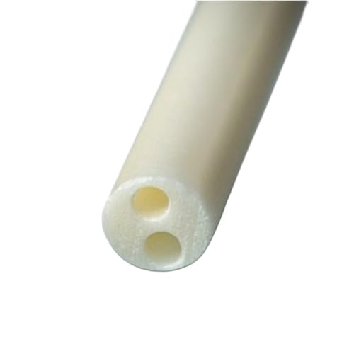 1 Stück Aluminiumoxidkeramikrohr Hohlthermoelementschutz, Al2O3-Doppellochrohr zur Temperaturregelung(2.5x0.7x250mm) von YJQHODY