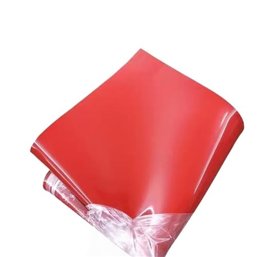 1 piece Elastische Silikonkautschukplatte Stoßdämpfendes Pad, Schwarz Rot Weiß Kissenplatte Ölbeständigkeit(Red,200 * 500 * 3MM) von YJQHODY