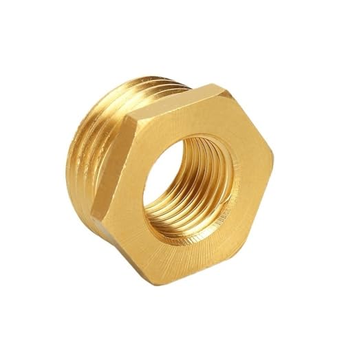 Sechskantbuchsen-Reduzieradapter, BSP-Messing-Reduzierrohrverschraubung, Innen- auf Außengewinde, Kupfer-Wasseranschluss, 1 Stück(5 * 9.5mm) von YJQHODY